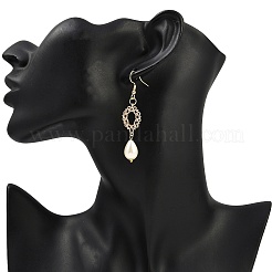 Brass Micro Pave Cubic Zirconia Pendant Necklaces & Dangle Earrings Sets&nbsp;SJEW-JS01325