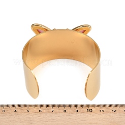 304 Stainless Steel Acrylic Cuff Bangles for Women&nbsp;BJEW-A049-05G-01