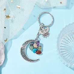Moon & Angel Alloy Pendant Keychain&nbsp;KEYC-JKC00697