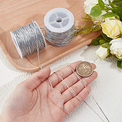 2 Rolls Polyester Metallic Elastic Round Cord&nbsp;OCOR-CY0003-50B