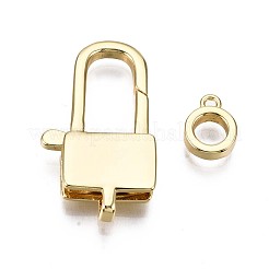 Brass Lobster Claw Clasps&nbsp;KK-S362-001G-NR