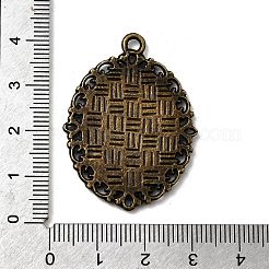Tibetan Style Alloy Pendant Cabochon Settings&nbsp;X-TIBE-T003-09AB-NR