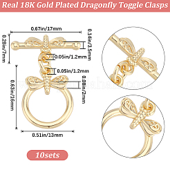 10Pcs Brass Toggle Clasps&nbsp;KK-BBC0010-47