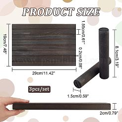 7-Slot Wooden Place Card Display Stands&nbsp;ODIS-WH0029-52B