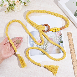 1Pc Handmade Weaving Cotton Tassel Waist Belts for Women Ladies Dress&nbsp;AJEW-CP0010-51A