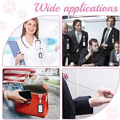 4 Pcs 4 Styles PVC Paw Badge Reel&nbsp;AJEW-CA0001-28A