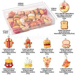 20Pcs 10 Styles Opaque Resin Imitation Food Pendants&nbsp;CRES-FS0001-24