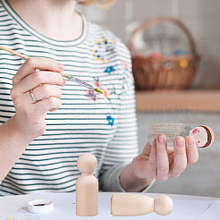 24Pcs 2 Styles Unfinished Wooden Peg Dolls Display Decorations&nbsp;DJEW-GL0005-06