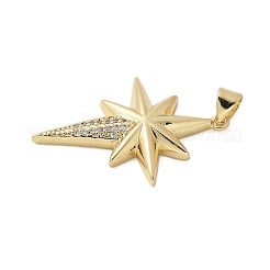 Brass Micro Pave Cubic Zirconia Pendants&nbsp;KK-P293-24B-G