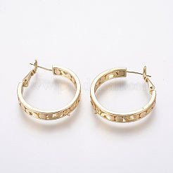 Brass Hoop Earrings&nbsp;KK-L176-10G