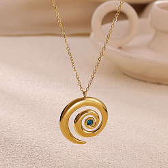Brass Capri Blue Rhinestone Pendant Necklaces for Women&nbsp;FS-WG3F79A-02