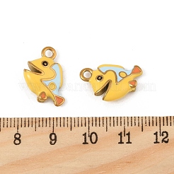 304 Stainless Steel Enamel Pendants&nbsp;STAS-P396-10G-01