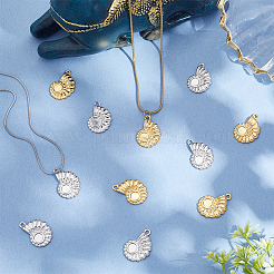 12Pcs 2 Colors 304 Stainless Steel Pendant Cabochon Settings&nbsp;STAS-BBC0007-39