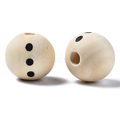 Unfinished Natural Wood European Beads&nbsp;WOOD-S057-032-B01