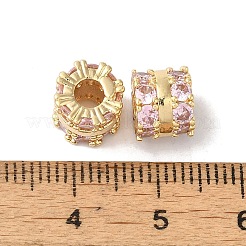 Brass Glass Rhinestone Beads&nbsp;KK-B098-03G-01