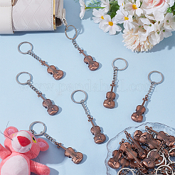 24Pcs Alloy Violin Keychains&nbsp;KEYC-GO00021