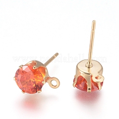 Brass Stud Earring Findings&nbsp;X-KK-L199-B02-G