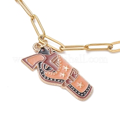 2Pcs 2 Styles West Cowboy Style Alloy Enamel Charm Bracelets&nbsp;BJEW-JB12521