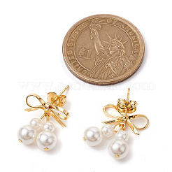 Brass Bowknot Dangle Stud Earrings&nbsp;EJEW-TA00401