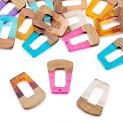 16Pcs 8 Colors Resin & Wood Pendants&nbsp;RESI-TA0003-72