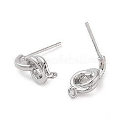 Brass Studs Earringss Finding&nbsp;KK-K364-10P