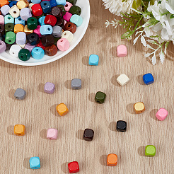 Spray Painted Wooden Beads&nbsp;WOOD-PA0001-53A