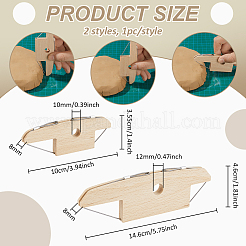 2Pcs 2 Styles Beech Wood Clay Cutting Tool&nbsp;AJEW-BC0009-16