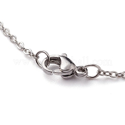 Dyed Natural Agate Heart Pendant Necklace&nbsp;NJEW-JN03571