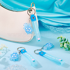3Pcs PVC Tortoise Pendant Keychains&nbsp;KEYC-TADJ0001-02B