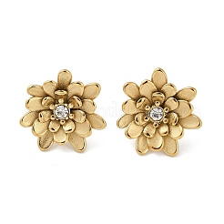 304 Stainless Steel Crystal Rhinestone Stud Earrings&nbsp;EJEW-G423-15G