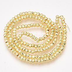 Electroplate Non-magnetic Synthetic Hematite Bead Strands&nbsp;X-G-Q465-21G