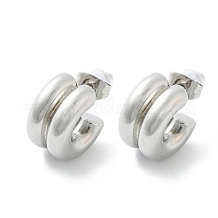 304 Stainless Steel Stud Earrings for Women&nbsp;EJEW-U051-03P