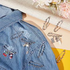 10Pcs 304 Stainless Steel Safety Pins Brooch Findings&nbsp;STAS-UN0058-48