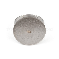 Non-Tarnish 304 Stainless Steel Pad Ring Settings&nbsp;STAS-K278-11F-P