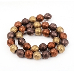 PVD Vacuum Plating Non-magnetic Synthetic Hematite Beads Strands&nbsp;G-F682-01C
