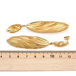 304 Stainless Steel Oval Dangle Stud Earrings&nbsp;EJEW-I320-04G