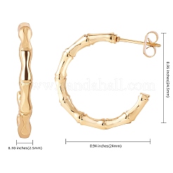 304 Stainless Steel Bamboo Stud Earrings for Women&nbsp;JE1105A