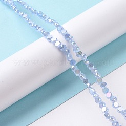 Transparent Electroplate Glass Beads Strands&nbsp;GLAA-E036-06C