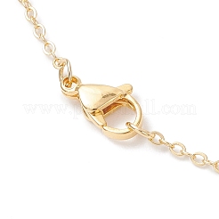 Heart with Letter Brass Pendant Cable Chain Necklaces&nbsp;NJEW-JN05377-02