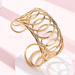 Europe and America Style 304 Stainless Steel Cuff Bangles for Women&nbsp;BJEW-D306-03G