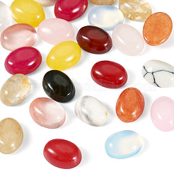 26Pcs 13 Styles Cherry Quartz Glass & Opalite & Synthetic Howlite & Natural White Jade & Rose Quartz & Jade & Howlite & Agate Cabochons&nbsp;G-TA0003-28A