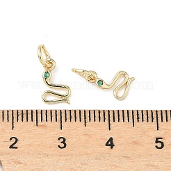 Brass Micro Pave Cubic Zirconia Pendants&nbsp;X-KK-D386-01G