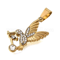 304 Stainless Steel Rhinestone Pendants&nbsp;SA-CBA7062-10G-03