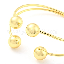 Rack Plating Brass Double Layer Cuff Bangles&nbsp;BJEW-H326-01G