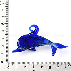 Handmade Silver Foil Lampwork Big Pendants&nbsp;LAMP-T023-13B
