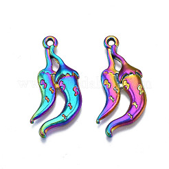 Rack Plating Rainbow Color Alloy Pendants&nbsp;PALLOY-S180-327