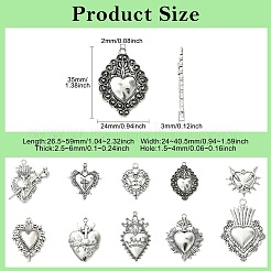 20Pcs 10 Styles Tibetan Style Alloy Pendants&nbsp;FIND-CJ0005-61