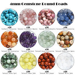 DIY Gemstone Round Beaded Stretch Bracelet Kits&nbsp;DIY-YW0012-09