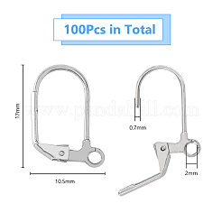 100Pcs 304 Stainless Steel Leverback Earring Findings&nbsp;STAS-DC0015-93