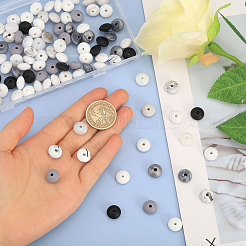 144Pcs 9 Style Rondelle Food Grade Eco-Friendly Silicone Abacus Beads&nbsp;SIL-CA0003-16